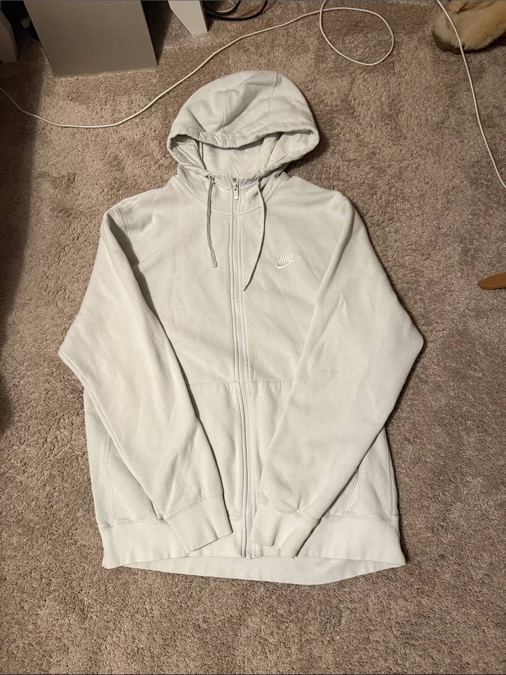 Nike Light Gray Full-Zip Hoodie